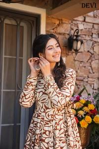 Hermoso Vestido Anarkali de Diseño Indio-Pakistaní, Tela de Algodón y Seda, Bordado Elegante, para Bodas, Casual, Tradicional, Ropa Femenina - Product Image 2