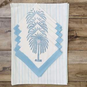 Set de table et serviettes imprimés à la main - Achetez des sets de table personnalisés, des nappes peintes à la main, des sets de table et serviettes imprimés à la main en stock - Product Image 1