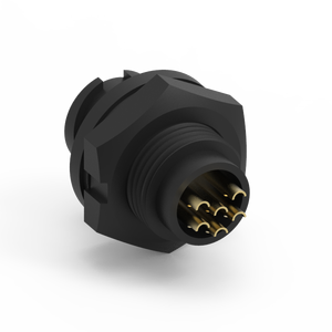 Conector de 6 Pines, Tipo Soldadura, Resistente al Agua IP67, Contacto de Latón, Carcasa de Nailon - Product Image 2