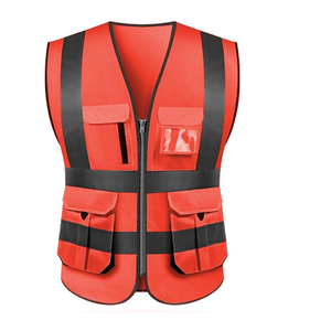 OEM Custom Polyester Hi Vis Reflective Work Vest High Visibility Safety Workwear Waterproof Utility Tactical Vest Wholesale - Product Image 4