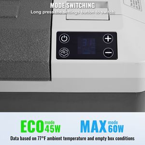 Réfrigérateur de voiture portable 12 volts, 25 L/26,4 QT, congélateur à zone unique, température réglable de -4 à 68 F, réfrigérateur de voiture idéal - Product Image 5