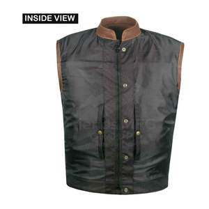 Chaleco Clásico de Cuero Casual de Invierno con Diseño de Botones al Frente, Transpirable y Ecológico, Prenda Exterior Duradera para Hombre - Product Image 3