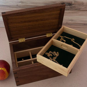Custom Wooden <b>Memory</b> Jewelry <b>Box</b> Engraved Keepsake Case Cremation Urn <b>Box</b> for Adult Baby Commemoration Decoration - Product Image 4