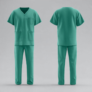Tenue médicale en coton tricoté la plus vendue pour infirmières avec poches – Ensemble de blouses personnalisable - Product Image 4