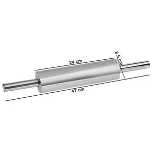 Heavy Duty Stainless Steel <b>Rolling</b> <b>Pin</b> Medium 6.5 cm Diameter Dough Roller Baking Tool Kitchen Durable Reusable - Product Image 2