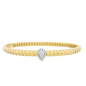 Custom Lab Grown Diamond Tubogas Cuff <b>Bracelets</b> Snack Chain 14K 18K Solid Gold Halo Solitaire Flexible Open Bangles Fine Jewelry - Product Image 1