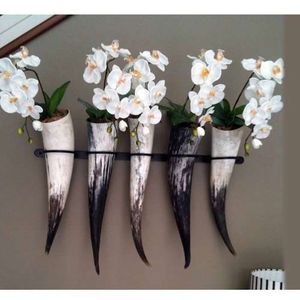 Porta Macetas Hecho a Mano con Cuerno de Búfalo, Recipiente Decorativo Rústico de Artesanía Natural para Decoración del Hogar - Product Image 6