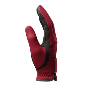 ถุงมือกอล์ฟหนัง PU สีแดง ผลิตโดยผู้ผลิตยอดนิยม พร้อมโลโก้สั่งทำพิเศษ สำหรับมือขวา กันลื่น ปิดด้วยแถบตีนตุ๊กแก เหมาะสำหรับทุกเพศทุกวัย - Product Image 4