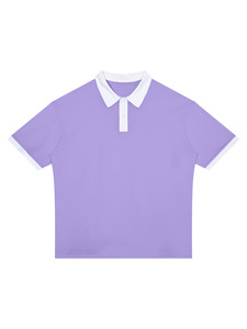 Camiseta para Mujer, 100% Algodón, Ligera, Cuello Redondo, Corte Holgado, Manga Corta, Color Sólido, Estilo Preppy, Transpirable - Product Image 2