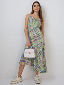 Robe midi pour femmes, mode féminine, tissu en coton imprimé, disponible en plusieurs couleurs, taille unique, robes d'été pour femmes et filles, vêtements décontractés - Product Image 4