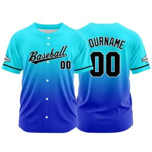 Camiseta de béisbol personalizada al por mayor con botones, uniforme sublimado, ropa deportiva transpirable que absorbe la humedad para equipos deportivos. - Product Image 4