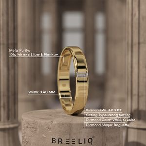 Anillo Minimalista de Diamantes en Oro Sólido de 14k, Estilo Eternidad, para Mujer, Joyería Minimalista - Product Image 6