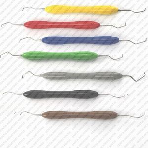 Ensemble de curettes dentaires Gracey de qualité supérieure avec poignées en silicone, instruments parodontaux dentaires, curettes de détartrage dentaire en acier inoxydable - Product Image 4