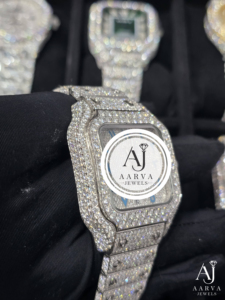 Reloj de Pulsera Automático Mecánico para Hombre, de Acero Inoxidable, con Esfera de Cristal de Zafiro, Estilo Hip Hop, con Detalles de Diamantes y Moissanita - Product Image 3