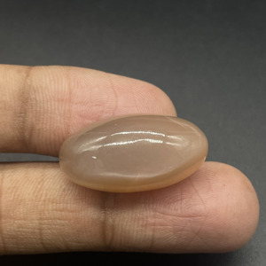 HAYAAT GEMS Pierre de lune pêche ovale naturelle, taille ovale, 20.3x13x10mm, 23.45 carats, pour la création de bagues et de pendentifs - Product Image 3
