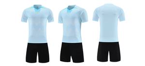 High Quality Men's Black Soccer Training Jersey Breathable Black Soccer Uniforms Short Sleeves Football Kit Soccer Uniform - Product Image 2