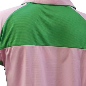 เสื้อโปโลสีชมพูสีเขียวผู้หญิงแขนสั้นเสื้อกีฬาปักโลโก้ออกแบบลำลองชุดกีฬาชุดทีมแฟชั่นกลางแจ้ง - Product Image 2