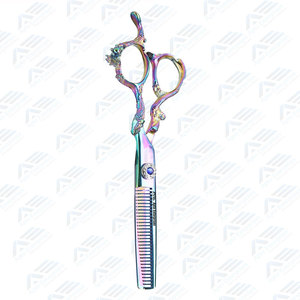 Ciseaux de coiffure et d'éclaircissage en acier inoxydable personnalisés, ciseaux professionnels de salon de barbier avec logo de marque privée - Product Image 6