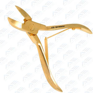 Venta al por mayor de calidad superior totalmente chapado en oro pinzas de acero inoxidable cortaúñas de alta resistencia para manicura profesional - Product Image 6
