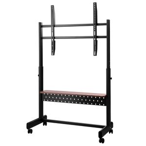 Carrello TV Mobile con Ruote per Schermi da 55-100 Pollici, Supporto TV Regolabile in Altezza, Vassoio Portatile per Monitor, Capacità 205 L - Product Image 1