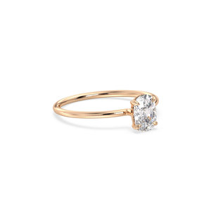 REYES Factory Wholesale Price 14K 18K Solid Gold HPHT CVD Lab Grown Diamond Solitaire Ring For Women Perfect Anniversary Gifts - Product Image 3