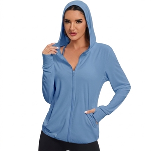Sudadera con Capucha Ligera y Transpirable de Algodón para Mujer, para Gimnasio, Fitness, Yoga, de Secado Rápido, Ecológica, con Cuello de Doble Capa, Chaqueta Deportiva - Product Image 6