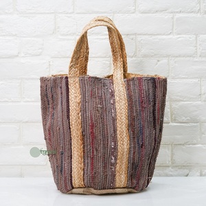 Nouveau sac bandoulière bohème tendance en jute et cuir, fait main en Inde, écologique, personnalisable, durable, facile à transporter pour femme au quotidien - Product Image 1