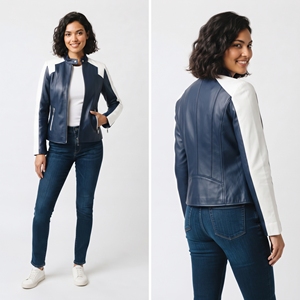 Women's Waterproof Zipper <b>Jacket</b> Stand Collar <b>Long</b> Sleeve <b>Leather</b> Motorcycle <b>Jacket</b> Ladies Women's Slim Fit Motorcycle <b>Jacket</b> - Product Image 5
