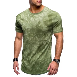2025 New Arrival Custom Outdoor Sports Wear OEM Cotton T-shirts for Men Casual Short Sleeve <b>Tie</b> Dye Front Logo Latest Fashion - Product Image 1