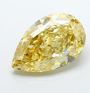 Diamante Cultivado en Laboratorio con Certificación IGI, Corte Pera de 15.07 CT, Color Amarillo Intenso Fantasía, Claridad VS2, CVD 617425830, Joyería ROYAL GEMS - Product Image 1