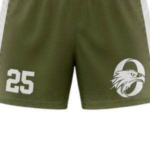 Conjunto de Uniforme de Lacrosse Unisex Verde Oliva y Blanco, Jersey y Pantalones Cortos Deportivos de Poliéster, Uniforme Deportivo Ligero - Product Image 6