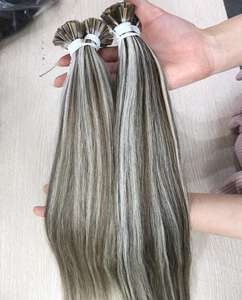 Extensiones de cabello humano de queratina vietnamita de alta calidad al por mayor Materia prima de mujer frontal de punta plana y recta 1 pieza MOQ - Product Image 6