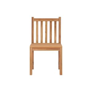 Chaise de jardin en teck massif avec assise à lattes, siège de patio extérieur, chaise de salle à manger de jardin moderne - Product Image 2