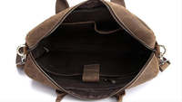 Porte-documents en cuir vieilli robuste, sacoche d'ordinateur portable vintage pour cadres, sac de transport multi-usages avec poches organisatrices intelligentes