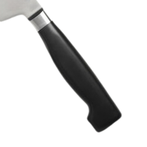 Couteau à légumes Nakiri argenté avec manche ergonomique noir, lame large en acier inoxydable, couteau de cuisine professionnel pour hacher - Product Image 5