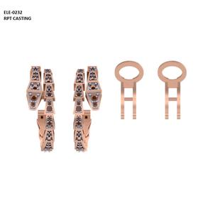 ต่างหูเพชรทรงบริลเลียนต์ 0.40 กะรัต ทอง 10k/14k สีเหลืองขาว สไตล์วินเทจ แบบเกี่ยวหู รับรองโดย IGI สำหรับผู้หญิง - Product Image 5