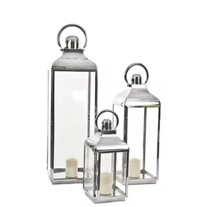 <b>Brass</b> <b>Lantern</b> Candle Holder Set Vintage Style Metal <b>Lanterns</b> for Home Decoration Durable Indoor Outdoor Use - Product Image 4