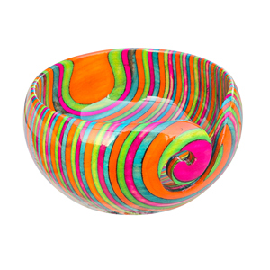 Cuenco redondo de madera colorido con diseño en espiral, de alta calidad, para tejer a ganchillo y con agujas, 6x6x3 pulgadas - Product Image 6