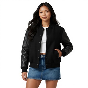 <b>Yellow</b> Varsity Jacket Women Men Custom Chenille Letterman Jacket Premium <b>Wool</b> Black Leather Sleeves Snap Button Retro College - Product Image 6