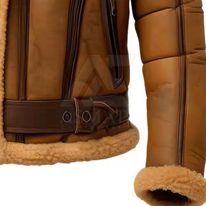 Stylish <b>Fur</b> Mens Designer Style Leather Jacket Modern Slim Fit Motorcycle Inspired Outerwear - Product Image 3