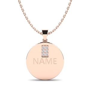 Colgante con Letra M, Plata 925, Moissanita con Circonita, Amuleto con Nombre Personalizado, Collar Unisex de Estilo Clásico, Joyería de Regalo - Product Image 1