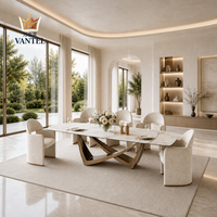 Ensemble table et chaises sur mesure Vantel pour les projets de construction de villas, les entrepreneurs et les projets de design d'intérieur B2B