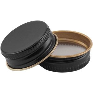 Tappi a vite in metallo nero da 28 mm con rivestimento in plastisol, confezione da 15, coperchi per bottiglie a prova di perdite - Product Image 1