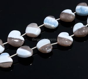 Cuentas de Ópalo Boulder Azul Natural Talladas en Forma de Corazón de 12-13mm, Hilo de Cuentas de Ópalo Boulder, Venta al por Mayor, Cuentas de Ópalo a Granel de 8 Pulgadas para Joyería - Product Image 2