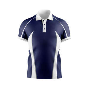 Polo zippé personnalisé OEM pour homme, séchage rapide, manches courtes, sublimation imprimée, logo frontal - Product Image 1
