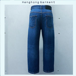 กางเกงยีนส์ทรงตรงผ้าเดนิมสุดหรูสั่งตัดพิเศษ เนื้อผ้าคอตตอนผสมสแปนเด็กซ์ เอวกลาง สไตล์ลำลอง วินเทจ สำหรับผู้ชาย - Product Image 5