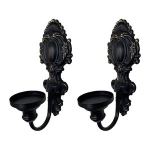 Metal <b>Candle</b> <b>Sconce</b> Decorative <b>Candle</b> Holder Set of Two Wall Mounted <b>Candle</b> Stick Stand for Bedroom Wedding Party Home Decor - Product Image 1