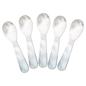 Cuillère à caviar en nacre haut de gamme, faite à la main, outil de service de fruits de mer de luxe pour cuisines élégantes - Product Image 2