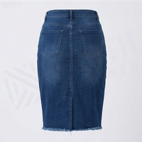 Jupe crayon taille haute pour femme en satin non tissé respirant, couleur unie, style japonais, ourlet effiloché, idéale pour l'été