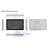 Panel PC Industrial Marino de 32 Pulgadas, Totalmente Impermeable IP67, con Pantalla Táctil PCAP (8GB RAM, 250GB SSD), Opción de UPS Interno, en Stock